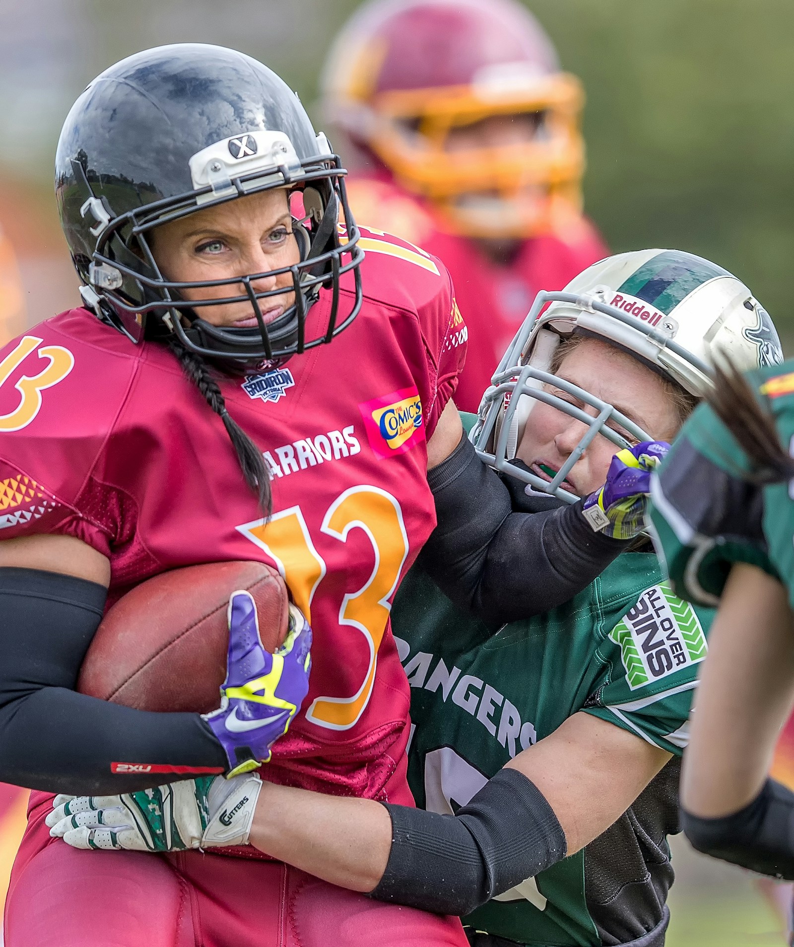 Team sport athletes representing multi-scenario tactical wristband coverage